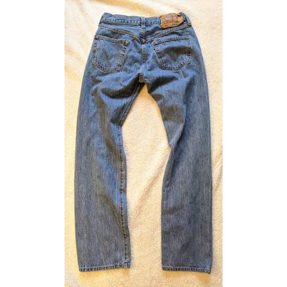 Levi's 501 Button Fly Straight High Rise Mom Jeans - Picture 2 of 8